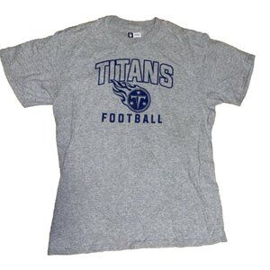 Tennessee Titans NFL Team Logo Gray T-Shirt Unisex Large Football Sports